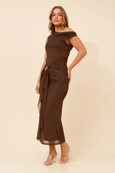 Zoe Mesh Midi Dress