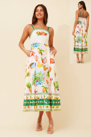 Kate Border Print Maxi Dress