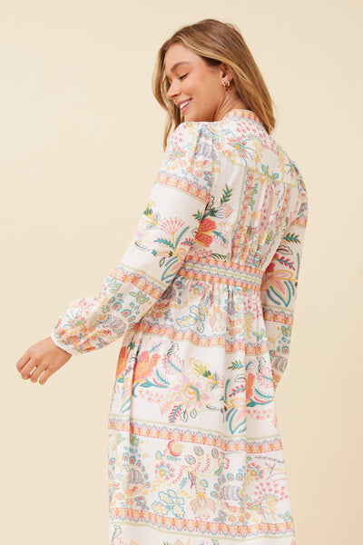 Selina Scalloped Hem Print Dress - Cavorte 