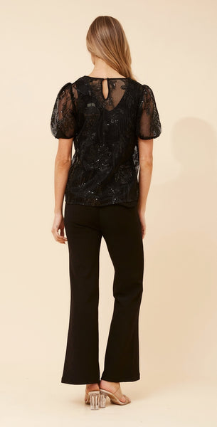 Diana Sequin Mesh Top
