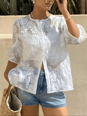 Daisy Embossed Blouse