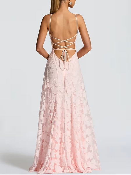 Deidra Lace Back Formal Dress