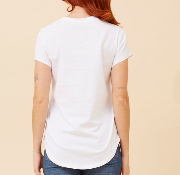 Dolce Jewel Encrusted Tee White