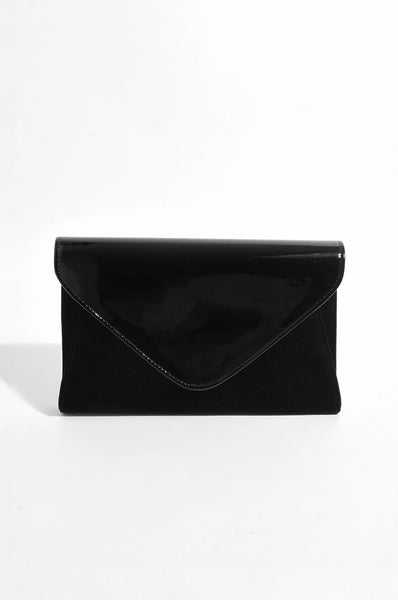 Envelope Clutch Suede Patent
