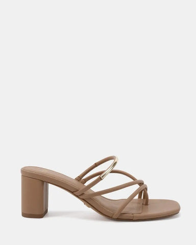 Fuming Strappy Heels Camel