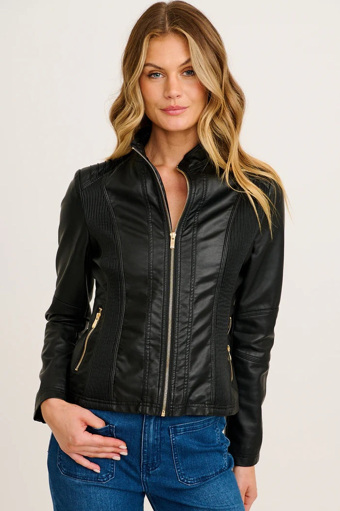Nikita Faux Leather Jacket Black
