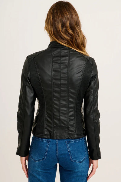 Nikita Faux Leather Jacket Black