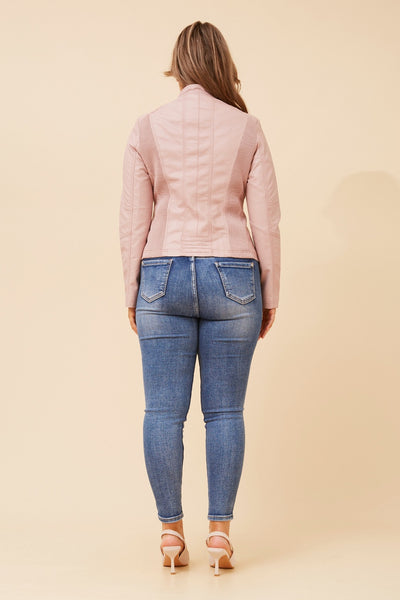 Nikita Faux Leather Jacket Pink