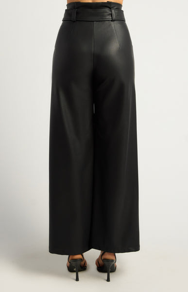 Faux Leather Pant Black