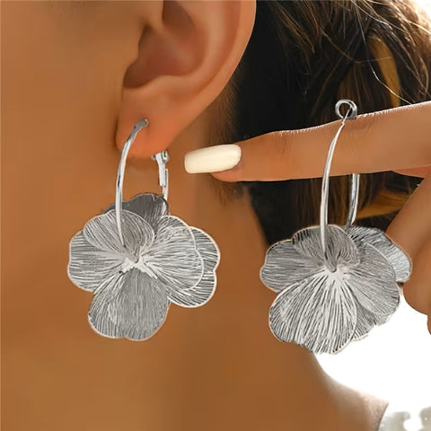 Flower Filigree Earring Silver