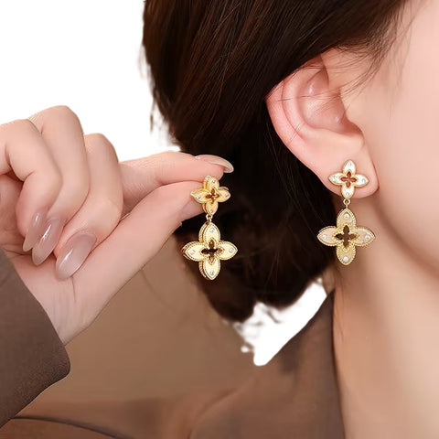 Fleur Cross Earrings