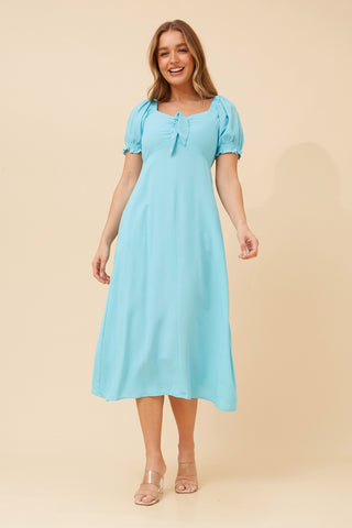 Georgia Tie Front Dress Blue