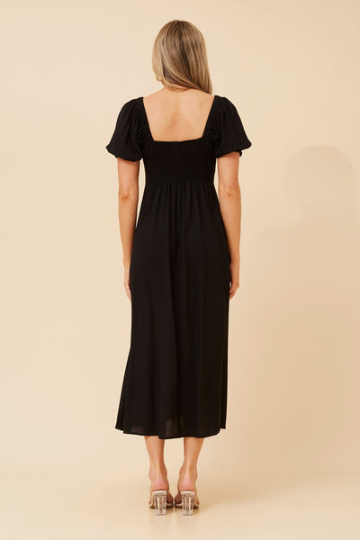 Georgia Tie Front Dress Black