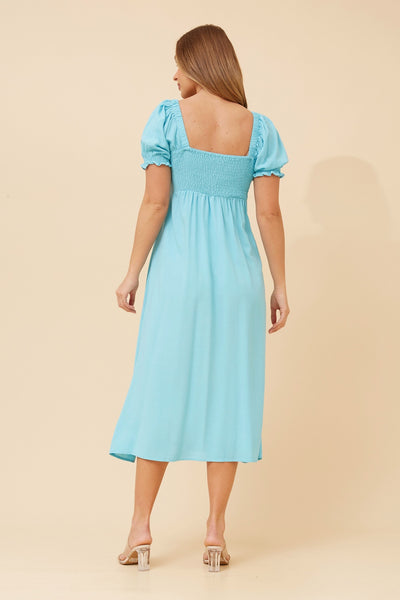 Georgia Tie Front Dress Blue