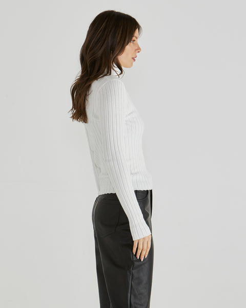 Ginny Rib Knit White