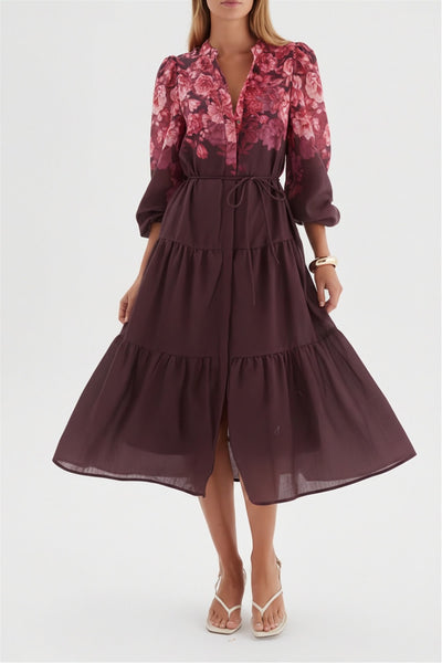 Grace Placement Print Dress