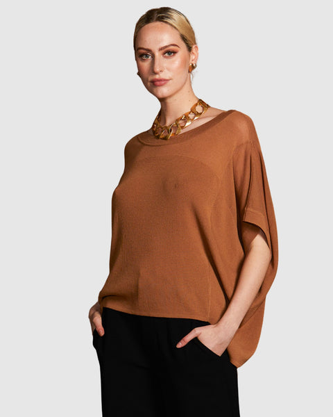 Irises Knit Cinnamon