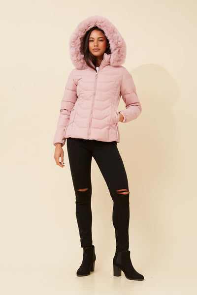 Chloe Quilted Jacket Pink