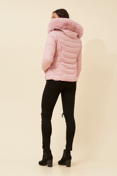 Chloe Quilted Jacket Pink