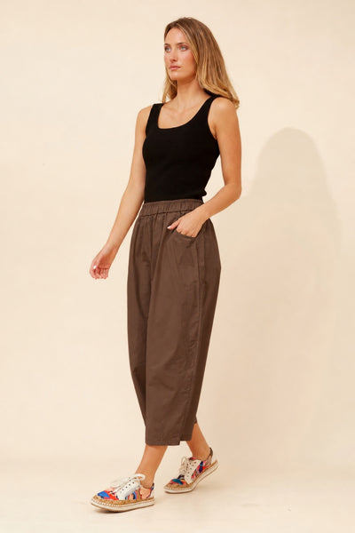Joyce Barrel Leg Pant Chocolate