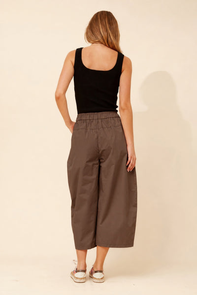 Joyce Barrel Leg Pant Chocolate