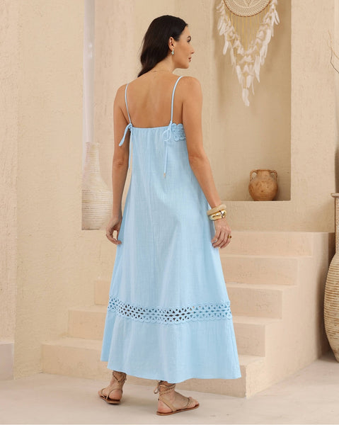 Jasmyn Cotton Maxi Blue
