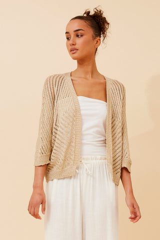 Cybil Knit Shrug Gold