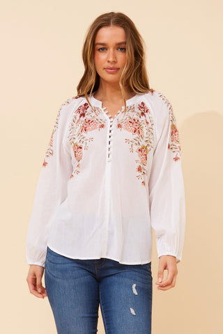 Kelly Voile Blouse White