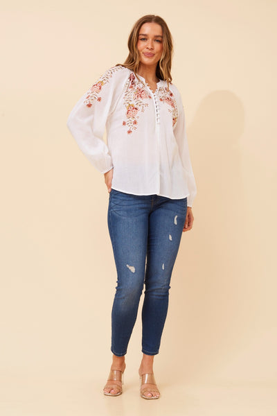Kelly Voile Blouse White
