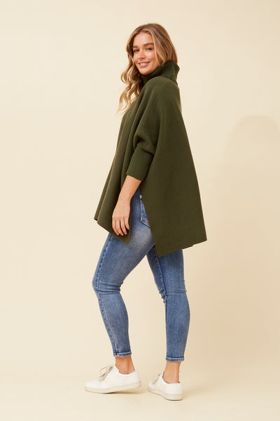 Martina Knit Pullover Khaki