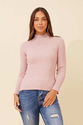 Mel Rib Knit Misty Pink