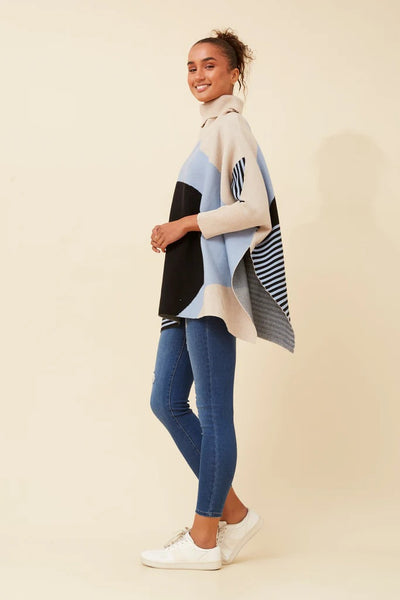Martina Colour Block Pullover Swirl