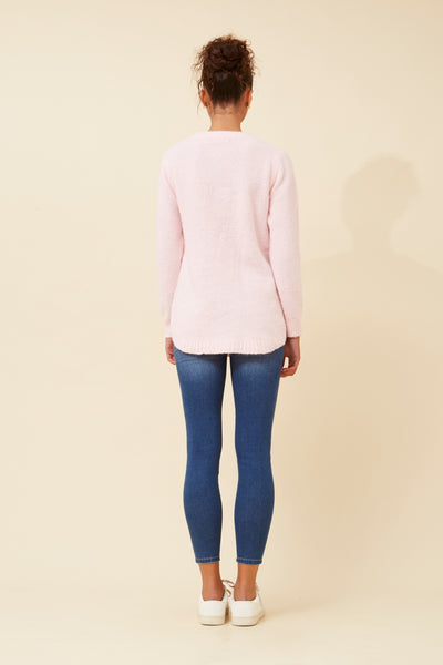 Crochet Flower Knit Pink