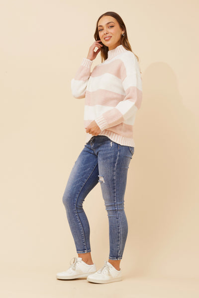 Angela Stripe Knit - Cavorte 