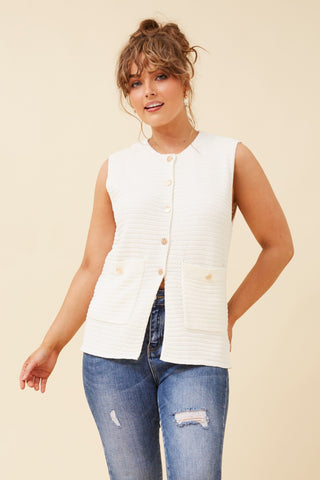 Alice Knit Vest Ivory