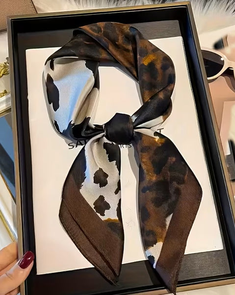 Kerchief Scarf Blue Leopard