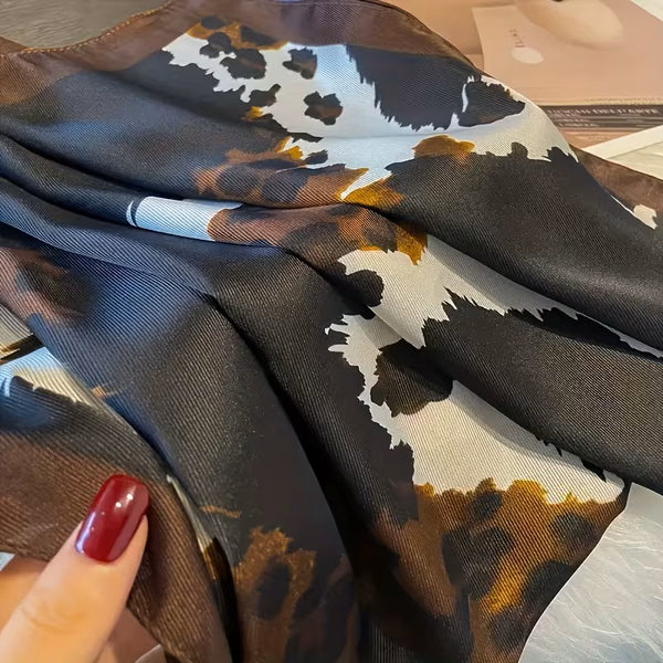 Kerchief Scarf Blue Leopard