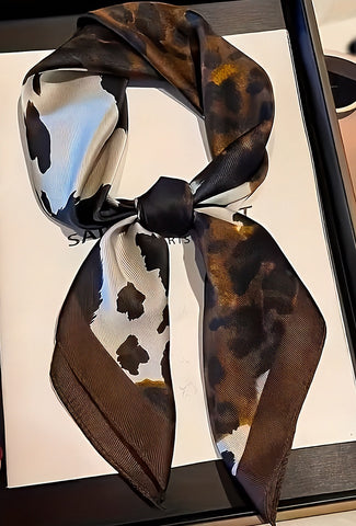 Kerchief Scarf Blue Leopard