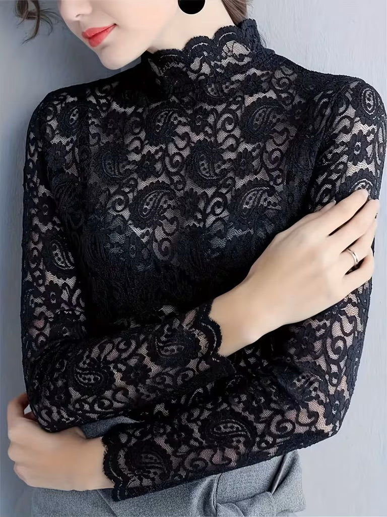 Lace Skivvy Black