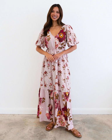 Blush Print Maxi Dress