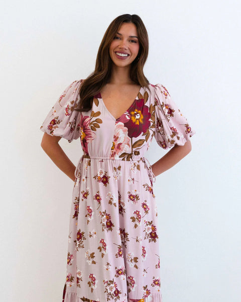 Blush Print Maxi Dress