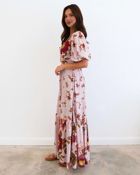 Blush Print Maxi Dress