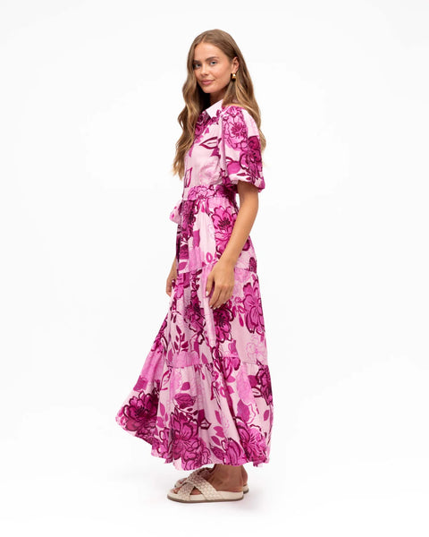 Berry Print Maxi Dress