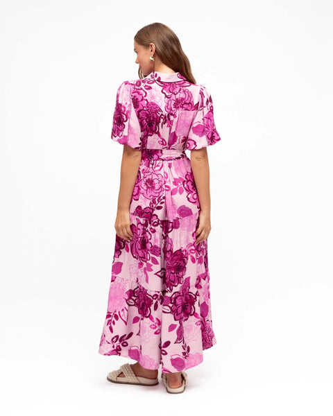 Berry Print Maxi Dress