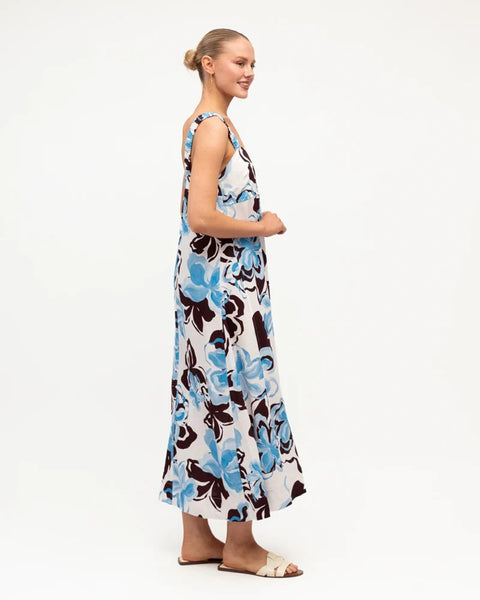 Santorini Print Midi Dress
