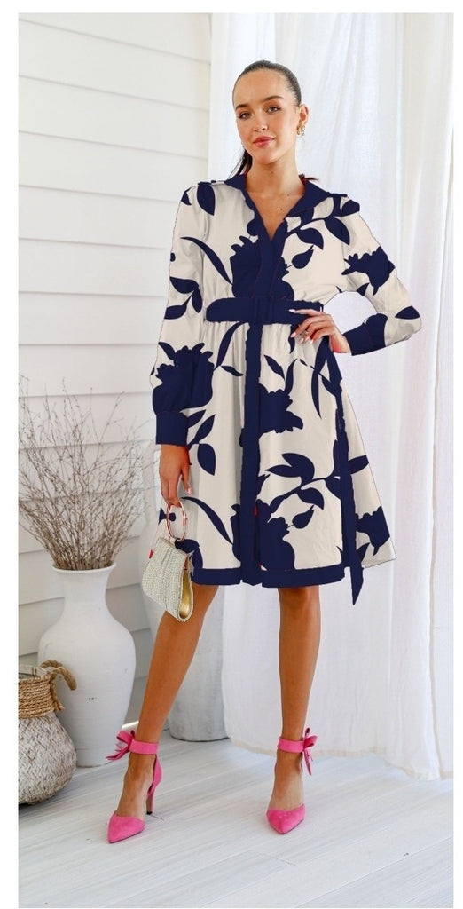 Lux Champagne Navy Dress