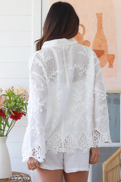Cotton Embroidered Shirt Vine