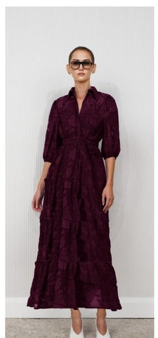Nadia Midi Dress Merlot