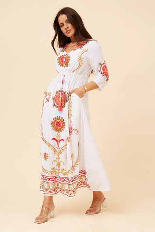 Lauren Embroidered Maxi Dress