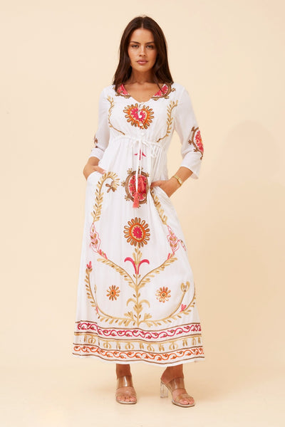 Lauren Embroidered Maxi Dress